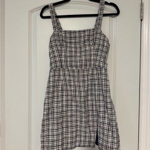 Abercrombie & Fitch Plaid Tweed Sleeveless Mini Dress